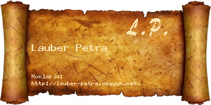 Lauber Petra névjegykártya