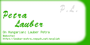 petra lauber business card